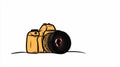 Modern DSLR Camera Illustration Royalty Free Stock Photo