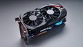 Modern Dual-Fan GPU for High-End PC Gaming Royalty Free Stock Photo