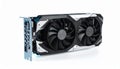 Modern Dual-Fan GPU Isolated on White Background Royalty Free Stock Photo