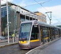 Modern Dublin tram train Royalty Free Stock Photo