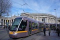 Modern Dublin tram train know as the Luas Royalty Free Stock Photo