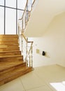 Modern duplex house with stairs