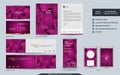 Modern dynamic colorful stationery mock up and visual brand identity set