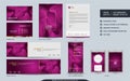 Modern dynamic colorful stationery mock up and visual brand identity set