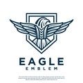 Modern eagle emblem vector logo Royalty Free Stock Photo