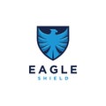 Modern eagle shield logo icon vector template