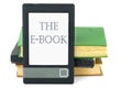 Modern ebook reader and old paper books Royalty Free Stock Photo