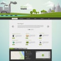 Modern Eco website template with flat eco pollution illustration Royalty Free Stock Photo