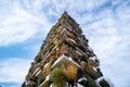 Modern and ecologic skyscrapers with many trees on every balcony Royalty Free Stock Photo