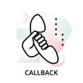 Callback icon on abstract background Royalty Free Stock Photo