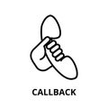 Callback icon, for graphic and web design Royalty Free Stock Photo