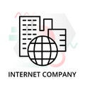 Internet company icon on abstract background Royalty Free Stock Photo