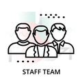 Staff team icon on abstract background Royalty Free Stock Photo