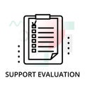 Support evaluation icon on abstract background Royalty Free Stock Photo