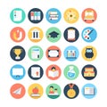 Modern Education and Knowledge Colored Vector Icons 1