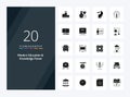 20 Modern Education And Knowledge Power Solid Glyph icon for presentation Royalty Free Stock Photo