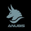 Modern Egyptian god Anubis logo. Vector