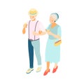 Modern Elderly Couple Composition Royalty Free Stock Photo