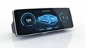 Modern Electric Car Dashboard Royalty Free Stock Photo