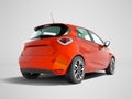 Modern electric car hatchback for the journeys for young family Royalty Free Stock Photo