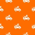 Modern electric car pattern vector orange Royalty Free Stock Photo