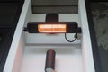 Modern electric infrared heater on celling Royalty Free Stock Photo