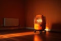 Modern electric infrared heater at home Royalty Free Stock Photo