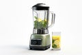 Modern electric juicer on white background - Ai Generated
