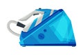 Modern Electric Steam Iron Household Appliance, Ironing Clothes Device Vector Illustration