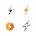 Modern Electric Thunderbolt Power Flash Vector Logo for Strong Technology Branding Royalty Free Stock Photo