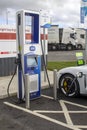 A modern electric vehicle charging hub located at the Mayfield Junction 14 Services on the M7 in the Republic of Ireland