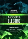 Modern Electro Music Party Template, Dance Party Flyer, brochure. Night Party Club Banner Poster.