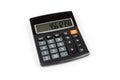 Modern electronic desk calculator on a white background Royalty Free Stock Photo