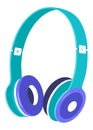 Modern headphones for listening music and sounds Royalty Free Stock Photo
