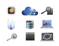 modern electronics concept icon set Royalty Free Stock Photo