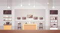 Modern Electronics Store Shop Interior Banner with Copy Space