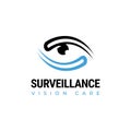 Surveillance vision care logo, abstract eye with letter s vector