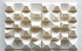 Elegant Beige Geometric 3D Pyramid Wall Panel Design Good Resolution Stock Photo Royalty Free Stock Photo