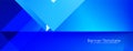 Modern elegant geometric blue corporate banner template Royalty Free Stock Photo
