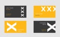 Modern and Elegant set of Business Cards. Design template. Yellow and black Royalty Free Stock Photo