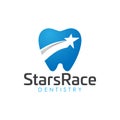 Modern elegant stars dental logo