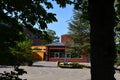 Modern Elementary School in Spring in the Town Walsrode, Lower Saxony Royalty Free Stock Photo