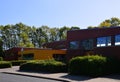 Modern Elementary School in Spring in the Town Walsrode, Lower Saxony Royalty Free Stock Photo