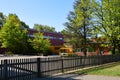 Modern Elementary School in Spring in the Town Walsrode, Lower Saxony Royalty Free Stock Photo