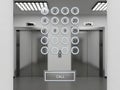 Modern elevator control panel Royalty Free Stock Photo