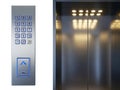 Modern elevator control panel Royalty Free Stock Photo