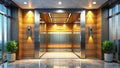 Modern Elevator Design A Stunning 3D Render of a Sleek OpenDoor Elevator Cabin Perfect for Architectural Visualization Royalty Free Stock Photo