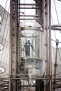 Modern Elevator in the form of a transparent capsule