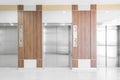Modern elevator in hospital hallway Royalty Free Stock Photo