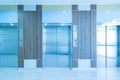 Modern elevator in hospital hallway Royalty Free Stock Photo